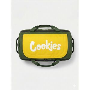Cookies SF Smell Proof Duffle Bag Olive Green Yellow Gym Travel Weekender NWT